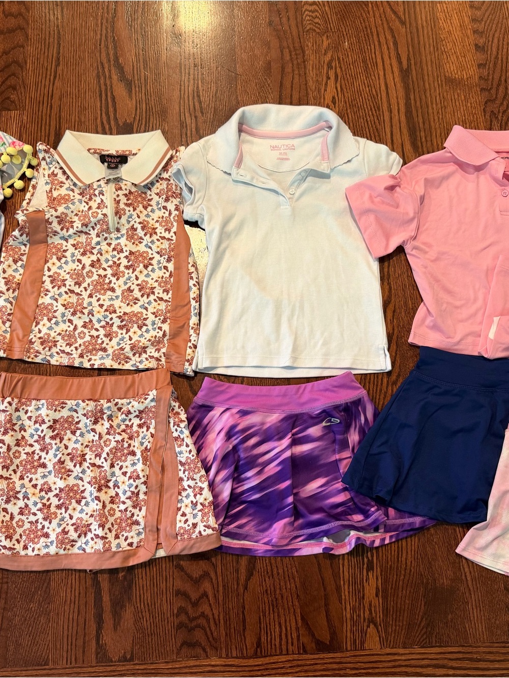 Girls Size 4/5 Athletic Clothing Lot: 13 Pieces (Nicole Miller, Adidas, Nautica)